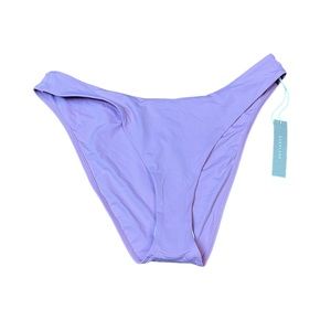 NWT Everlane The Thigh High Lilac Bikini Bottom Swim Size L Women